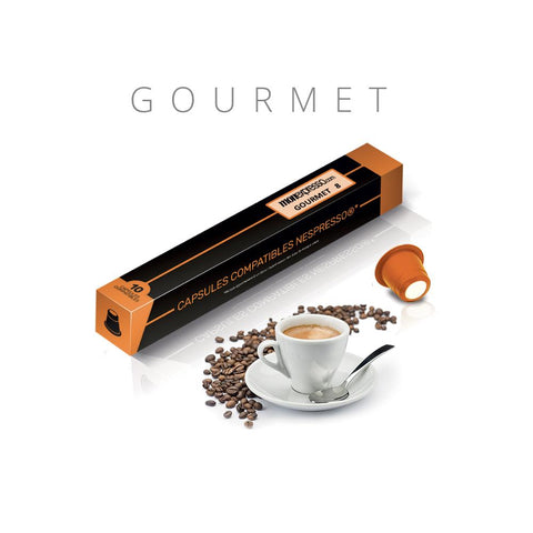 Gourmet - 10 capsules pour Nespresso