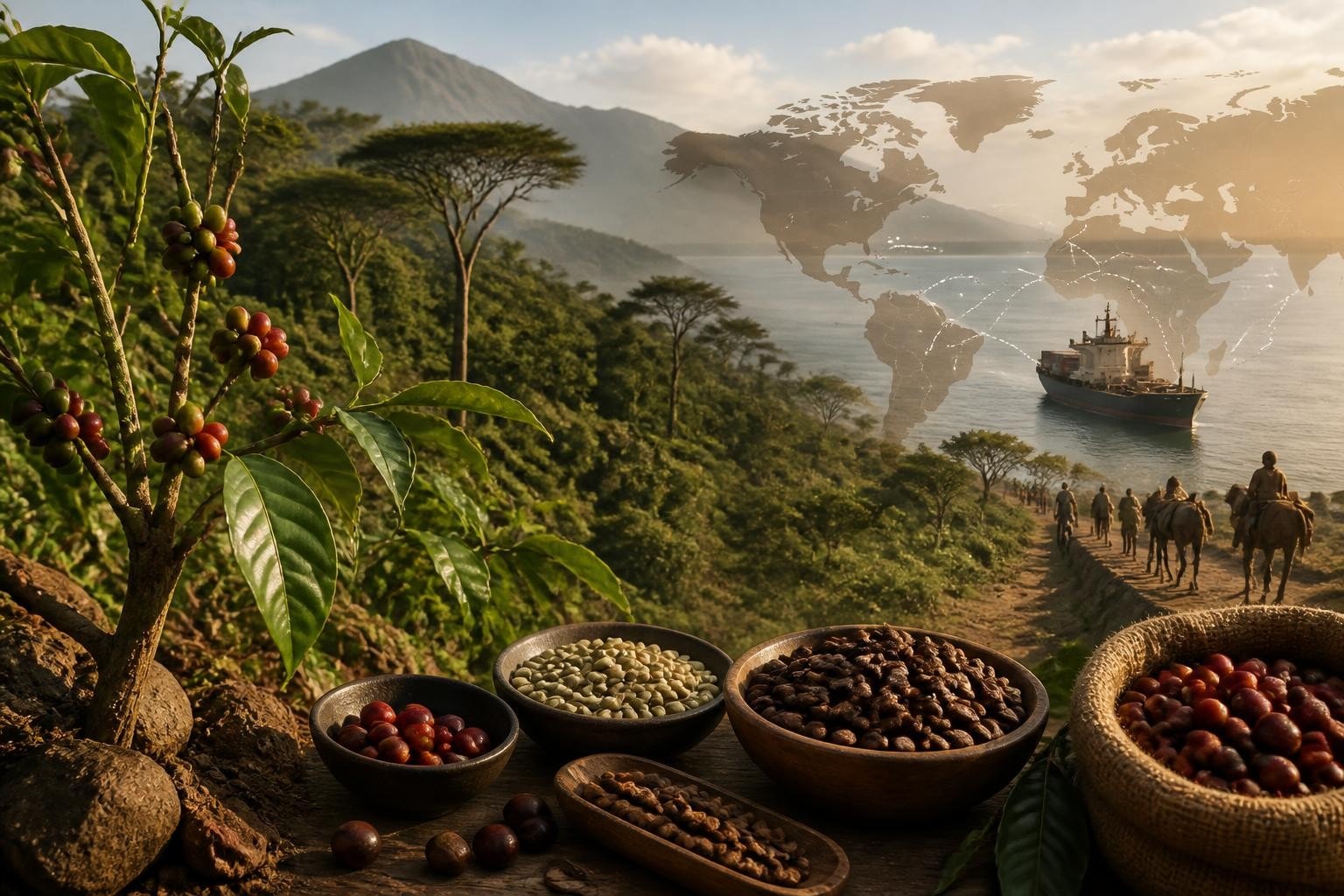 Origine du café : des hauts plateaux d'Éthiopie au monde