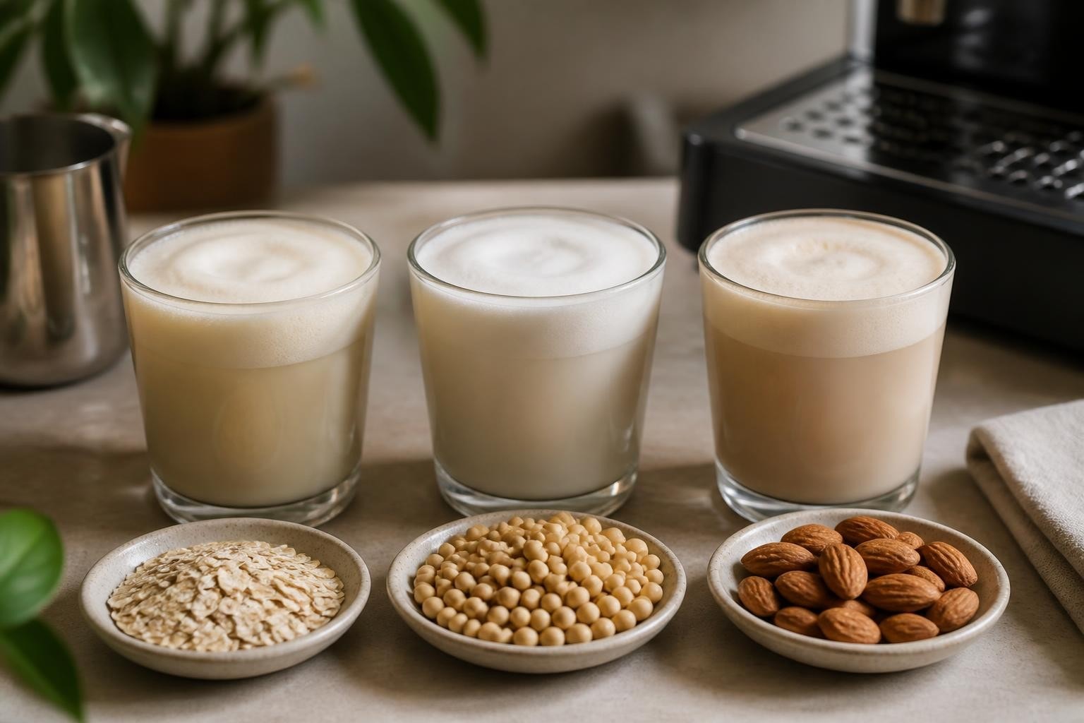 Lait végétal pour barista : textures et performances
