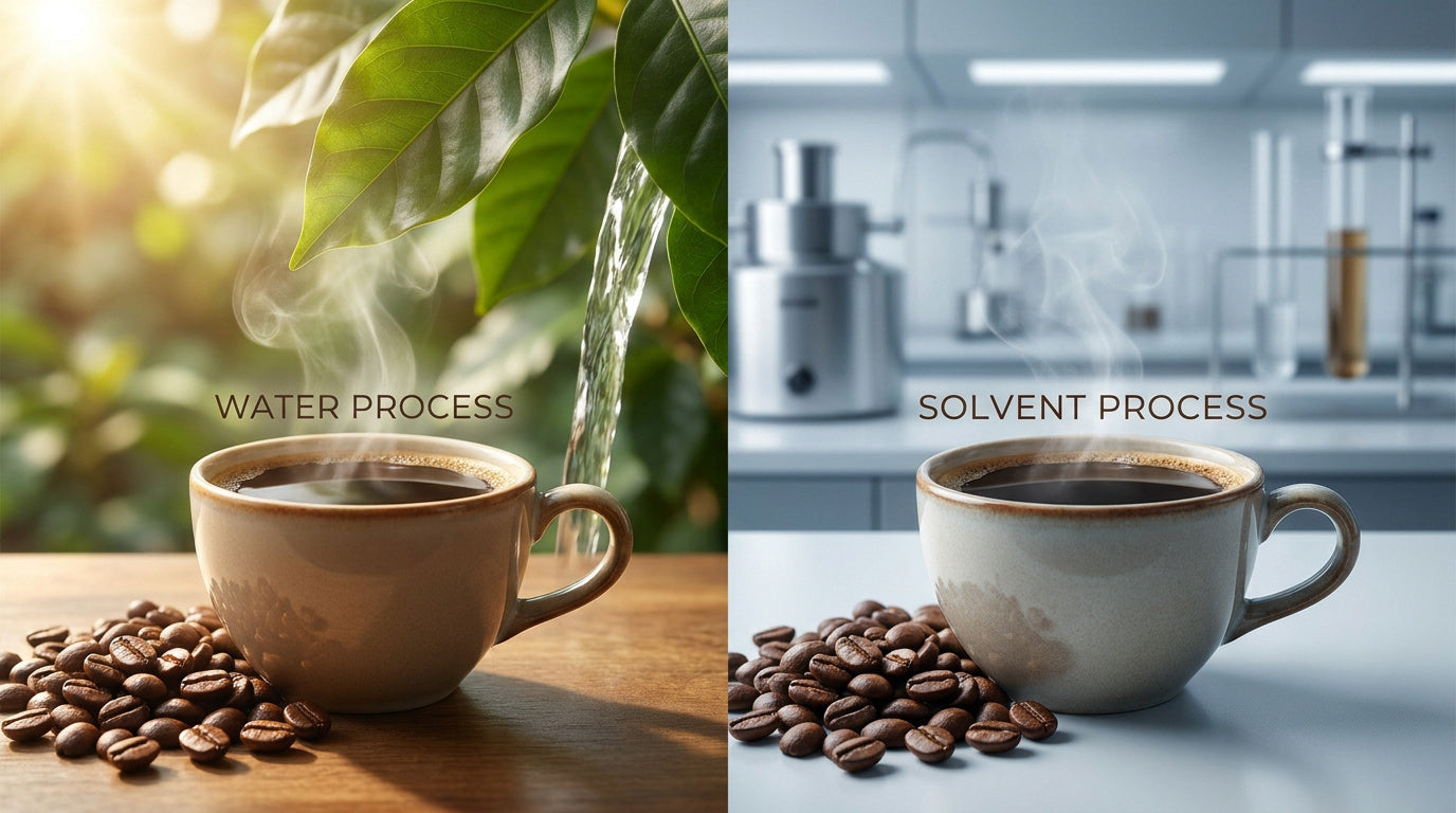 Différence entre café décaféiné à l'eau et au solvant