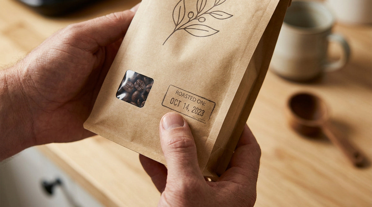 Lire la date de torréfaction sur un paquet de café en grain
