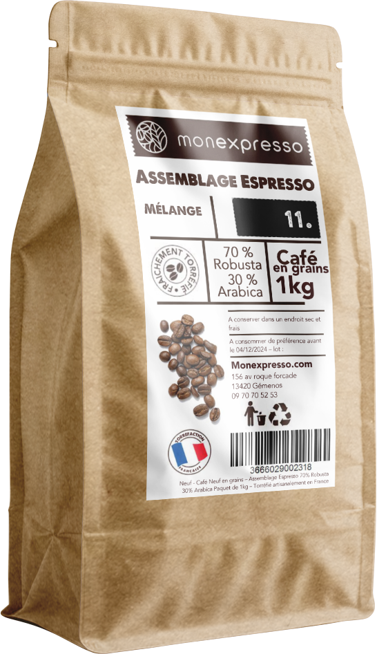 Café En Grains - Assemblage Espresso - 70% Robusta 30% Arabica