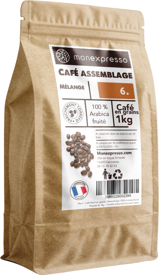 Café En Grains - Assemblage - Mélange Fruité 100% Arabica