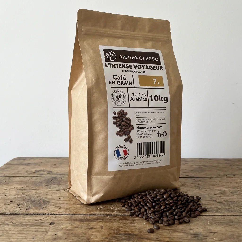 Café En Grains - Assemblage - L’Intense Voyageur (10Kg Vente En Gros)