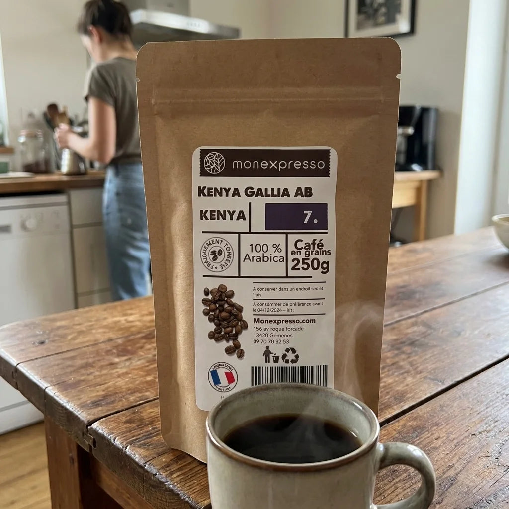 Café En Grains - Pure Origine -  Kenya Gallia Ab - Café Arabica Gourmet