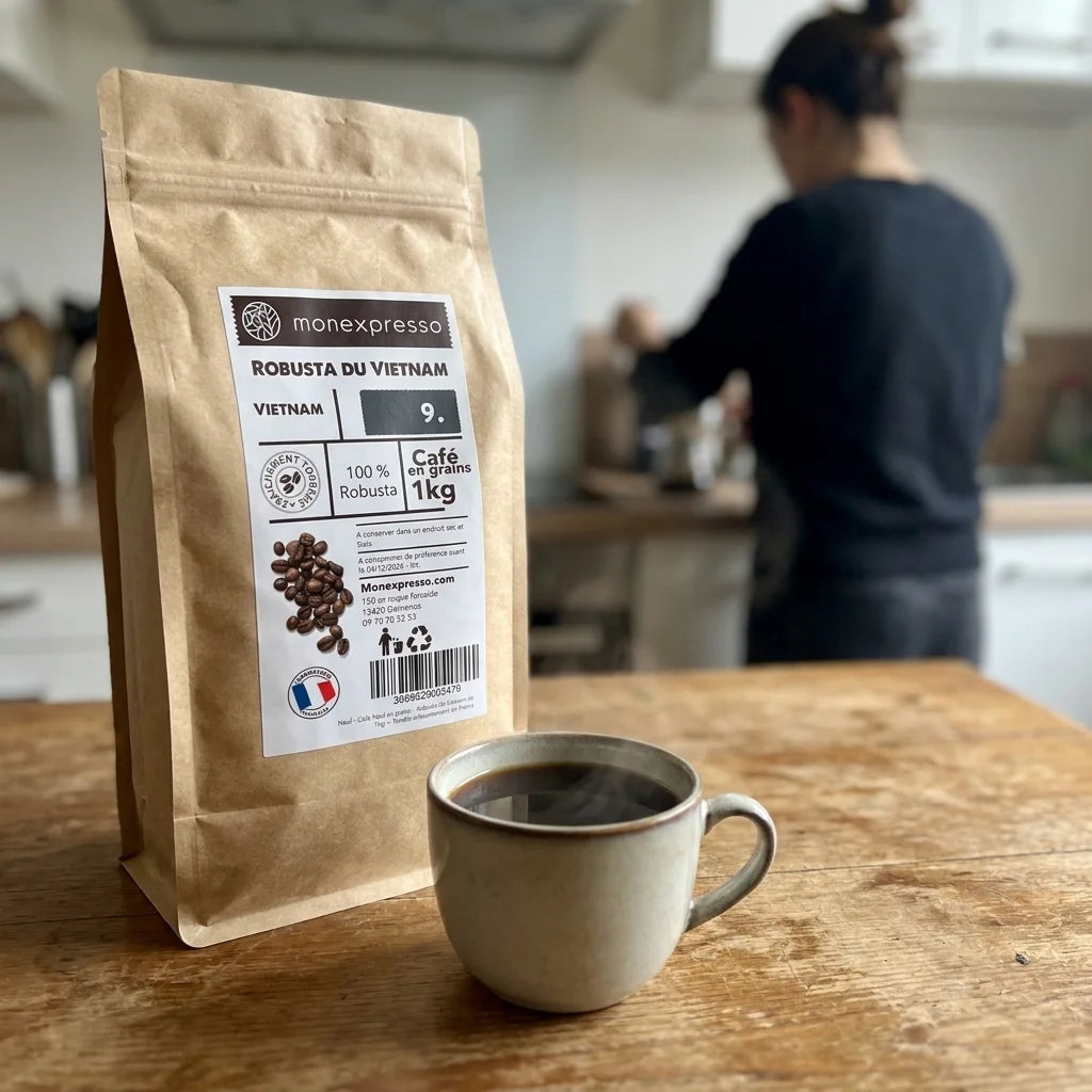 Café En Grains - Pure Origine - Robusta Du Vietnam - Wet Polished Grade 1