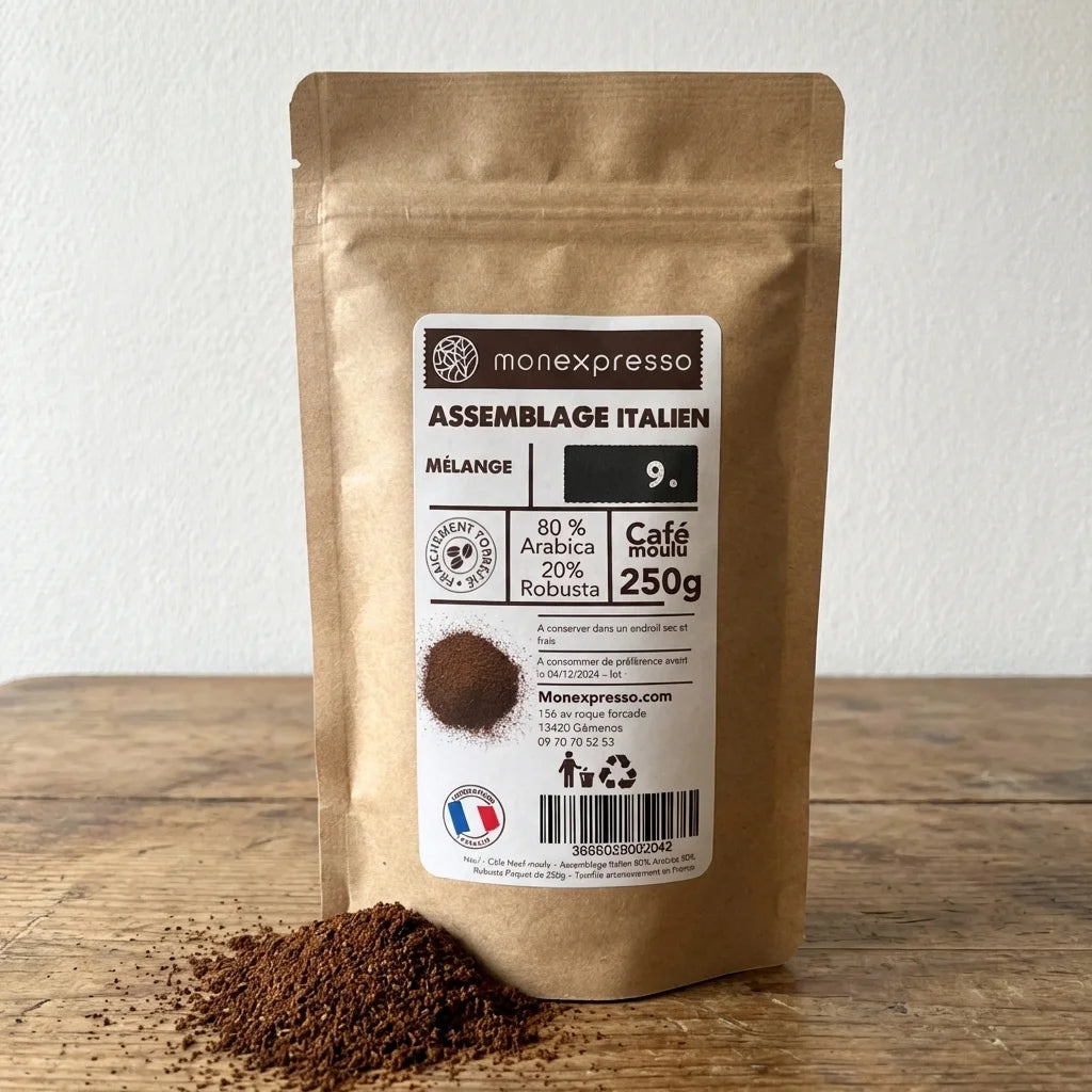 Café Moulu - Assemblage - Espresso Italien - 80 % Arabica