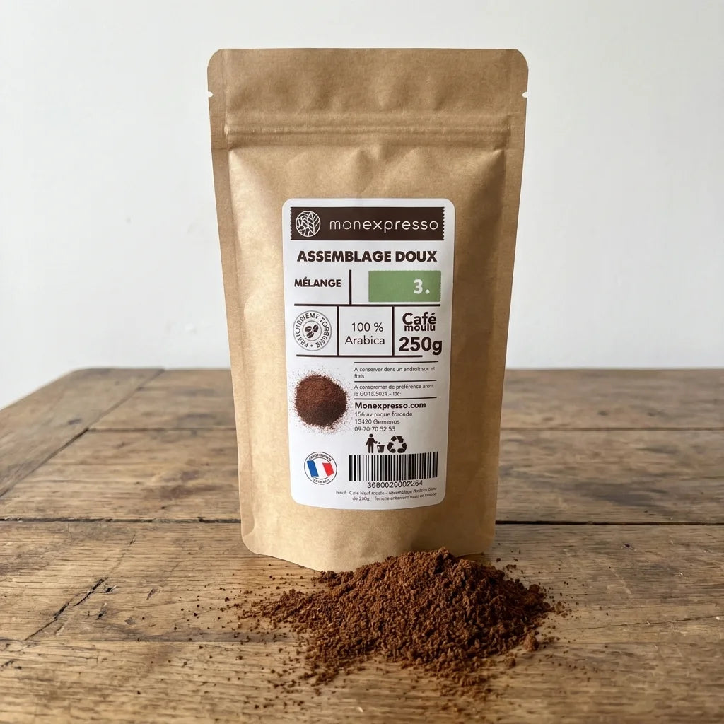 Café Moulu - Assemblage - Mélange Doux 100% Arabica