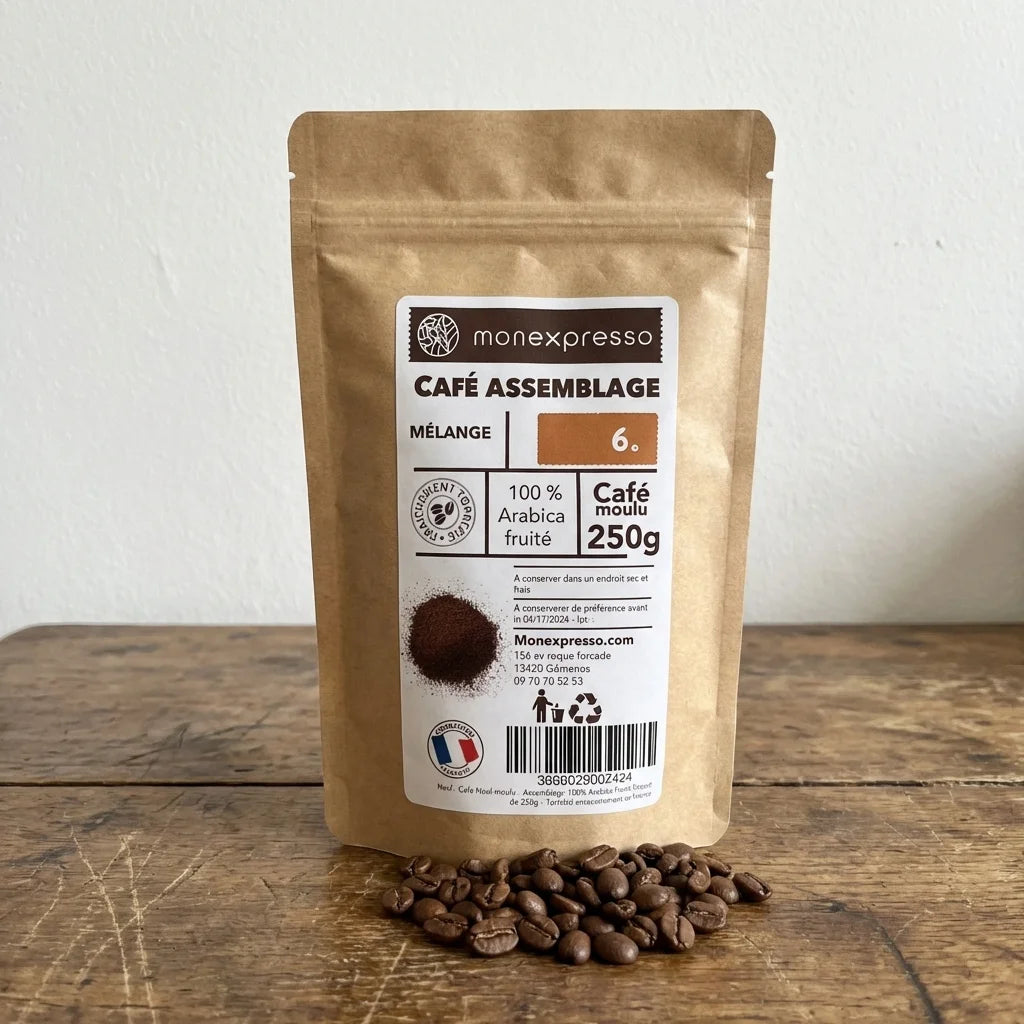 Café Moulu - Assemblage - Mélange Fruité 100% Arabica