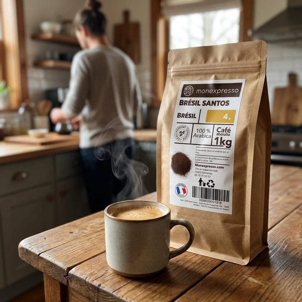 Café Moulu - Pure Origine - Brésil Santos 100% Arabica