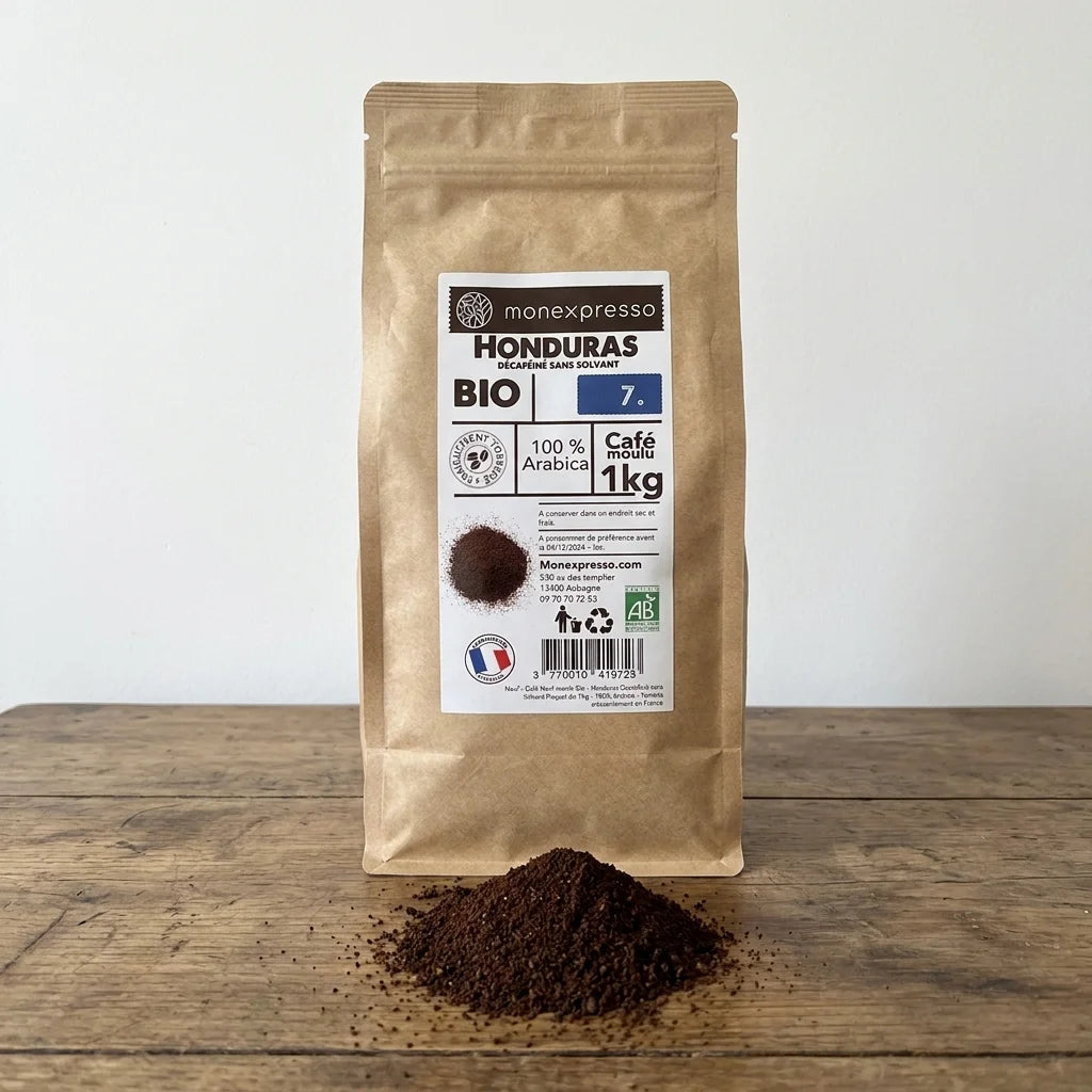 Café Moulu - Pure Origine - Honduras Décaféiné Sans Solvant Bio