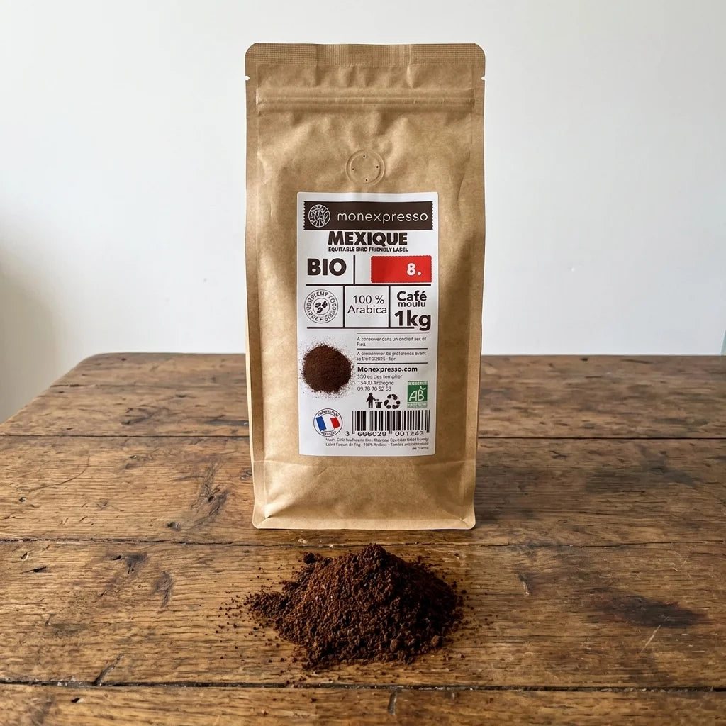 Café Moulu - Pure Origine - Mexique Equitable Bird Friendly Label Bio