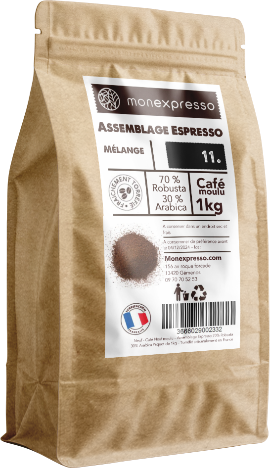 Café Moulu - Assemblage - Espresso - 70% Robusta 30% Arabica
