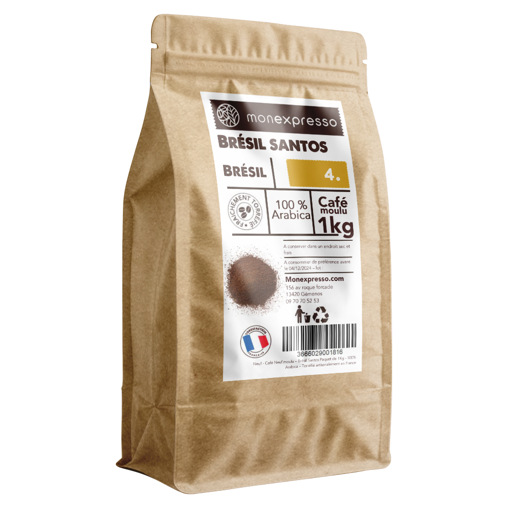 Café Moulu - Pure Origine - Brésil Santos 100% Arabica