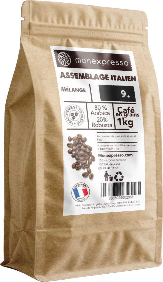 Café En Grains - Assemblage - Espresso Italien - 80 % Arabica