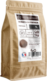 Café Moulu - Pure Origine - Robusta Du Vietnam - Wet Polished Grade 1