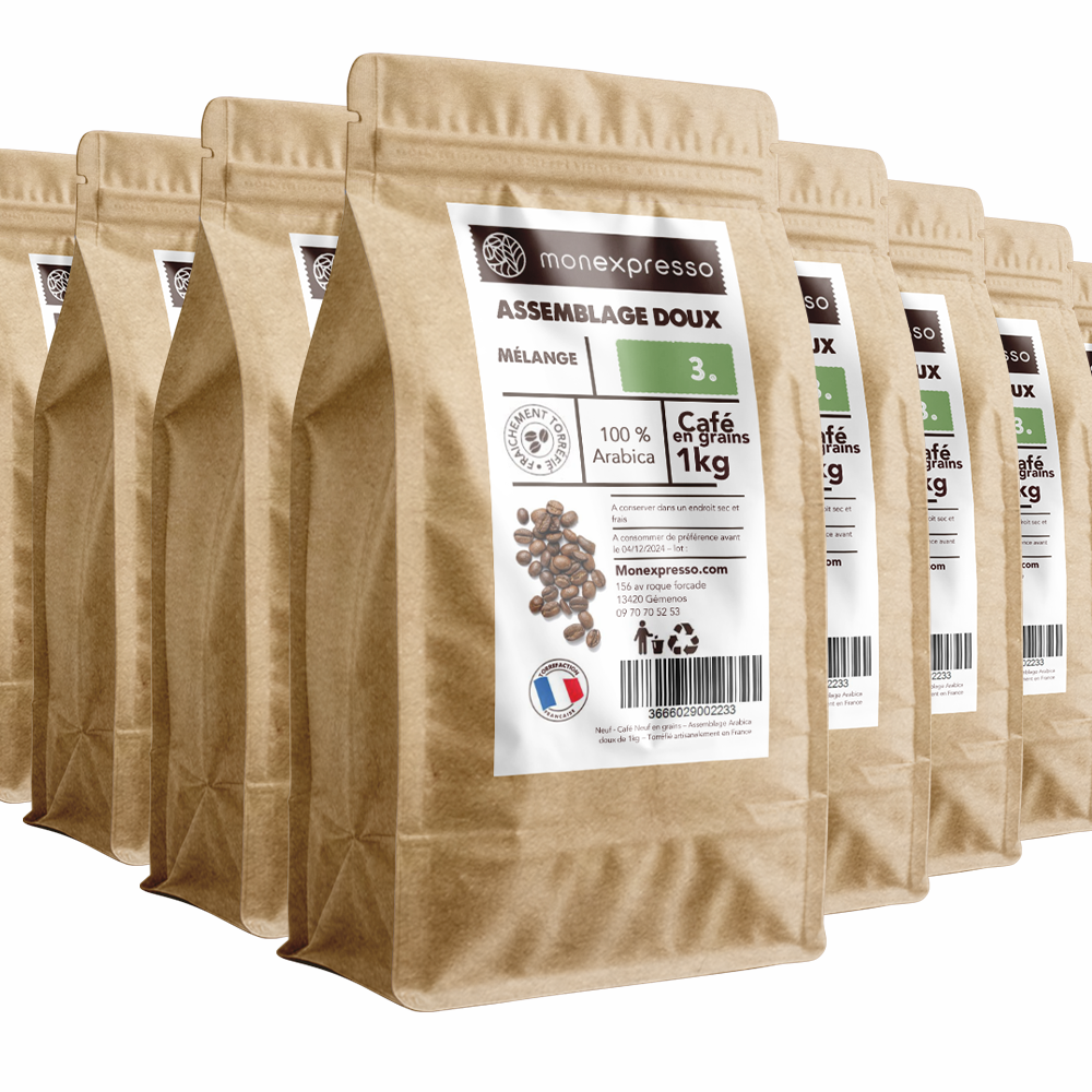 Café En Grains - Assemblage - Mélange Doux 100% Arabica