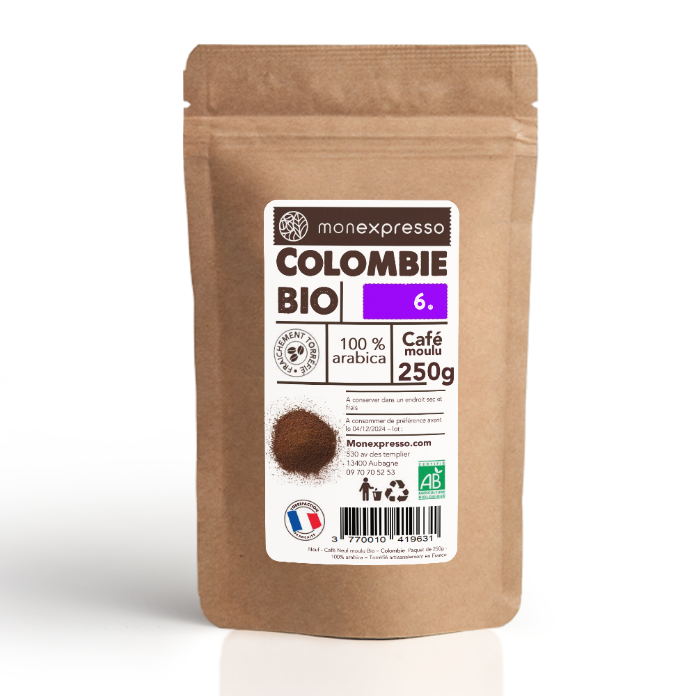 Café moulu Bio Colombie