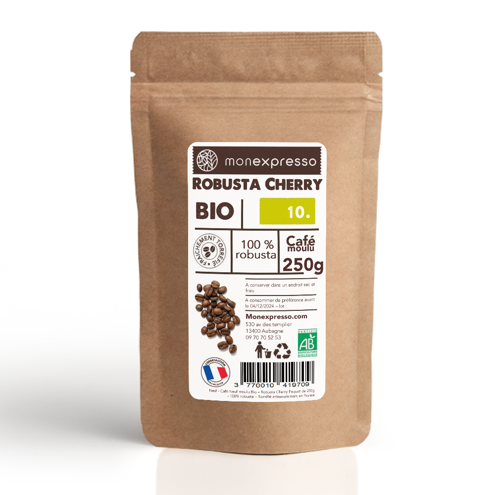 Café en grains Bio Robusta Cherry