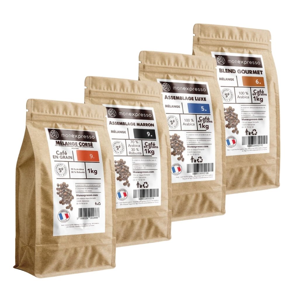 Café En Grains - Pack Découverte 4 x 1kg