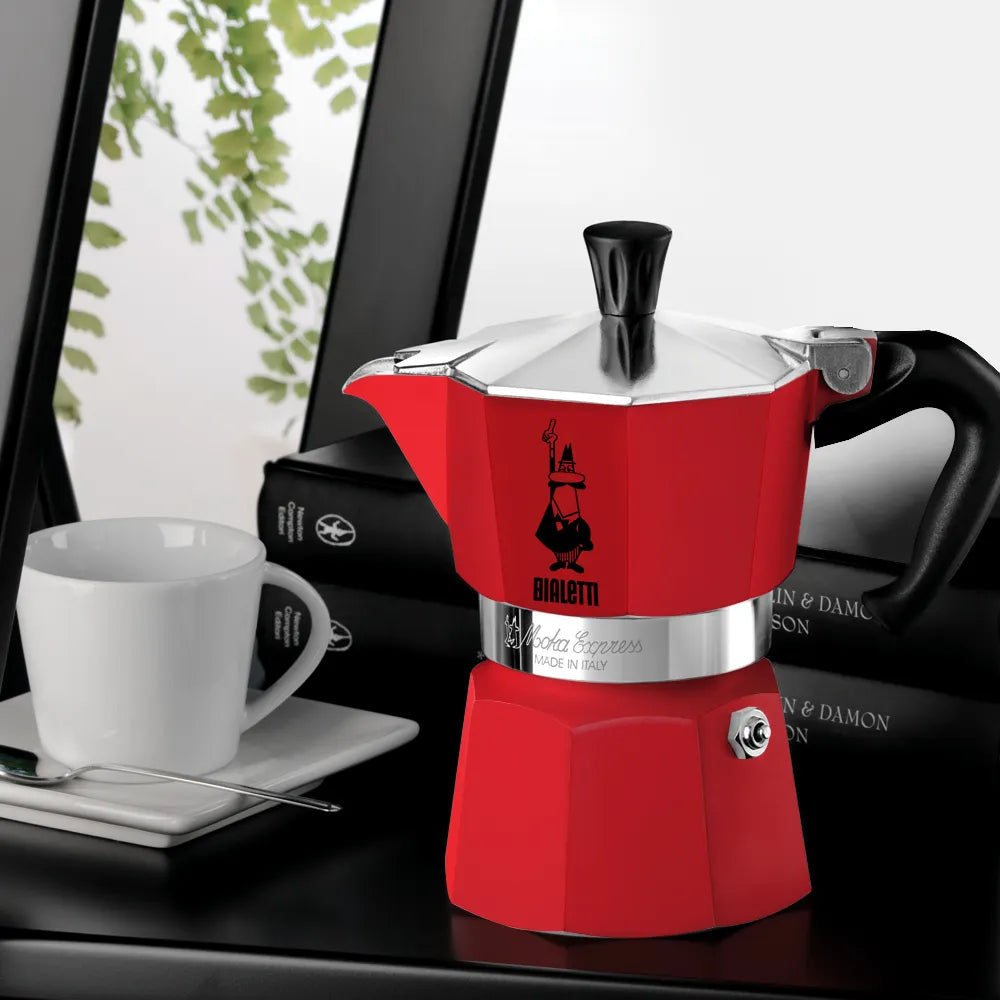 Bialetti Cafetière Italienne Moka Express Rouge 6 tasses