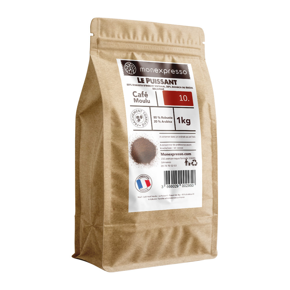 Café Moulu - Assemblage - Mélange Le Puissant Décaféiné