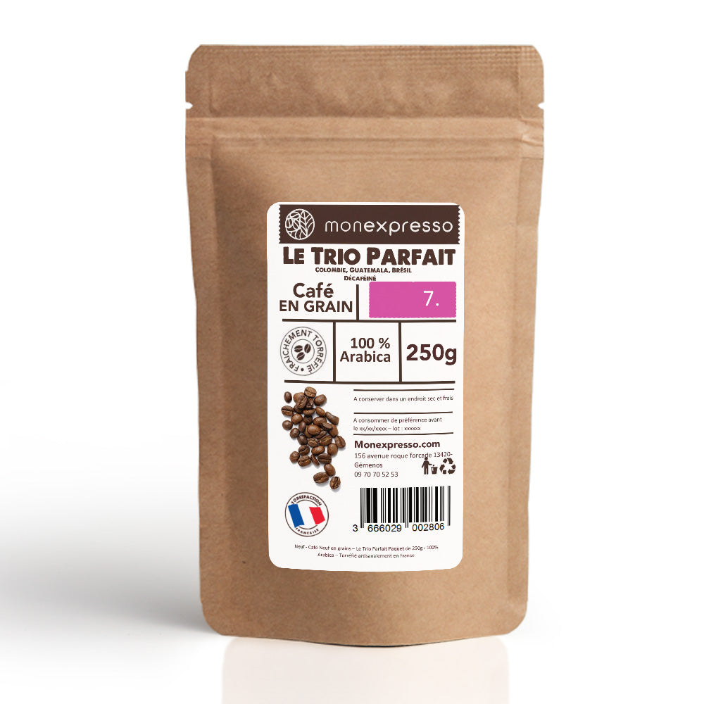 Café En Grains - Assemblage -  Le Trio Parfait Décaféiné