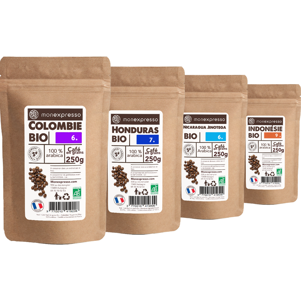 Café en Grains Bio Kit Découverte (4 x 250g)