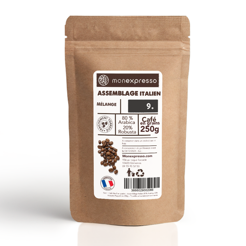 Café En Grains - Assemblage - Espresso Italien - 80 % Arabica