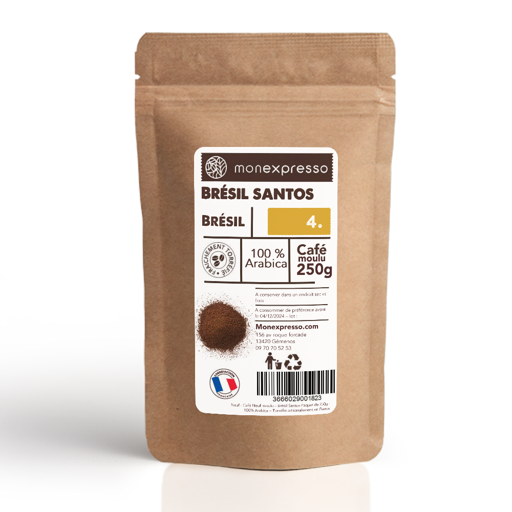 Café Moulu - Pure Origine - Brésil Santos 100% Arabica