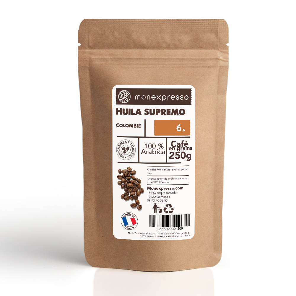 Café En Grains - Pure Origine -  Huila Supremo - Grand Cru De Colombie