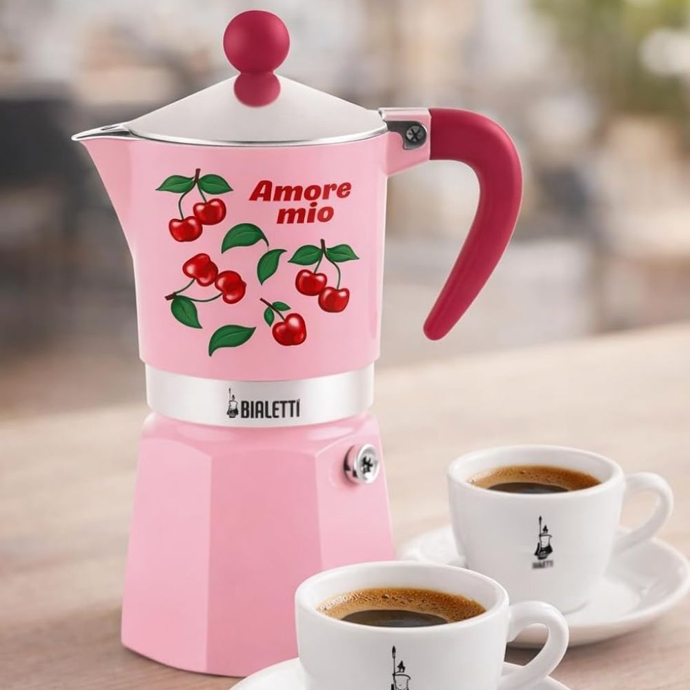 Bialetti Cafetière Italienne Moka Express Amore Mio 3 tasses