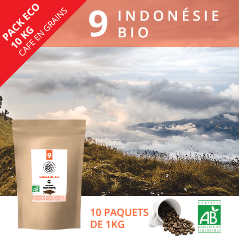 Cafés en Grains - Indonesie Bio - 10Kg - Vente en gros