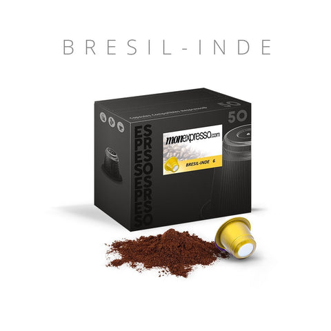 Brésil Inde - 50 capsules pour nespresso
